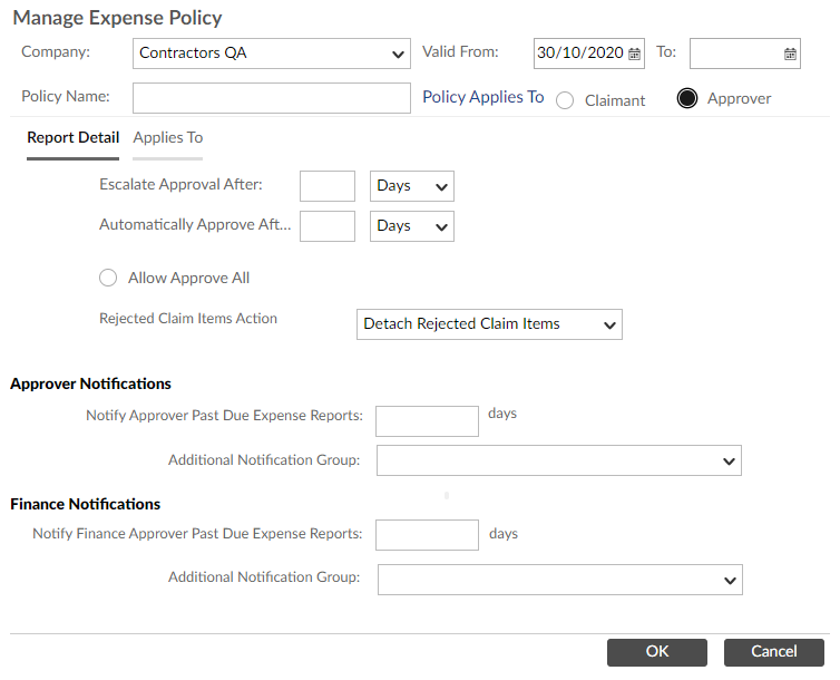 Creating an Expense Report Policy for Approvers