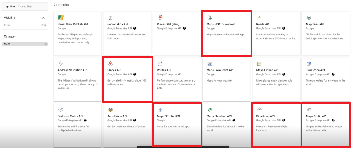 Google Maps API Key Configuration